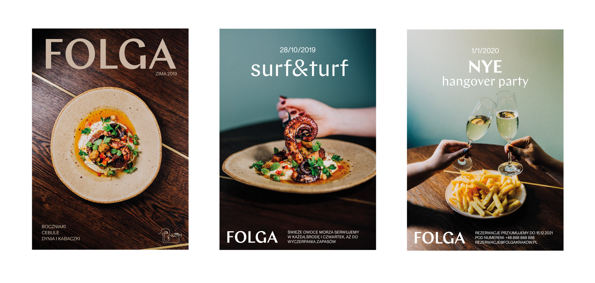 Folga餐厅张贴海报设计