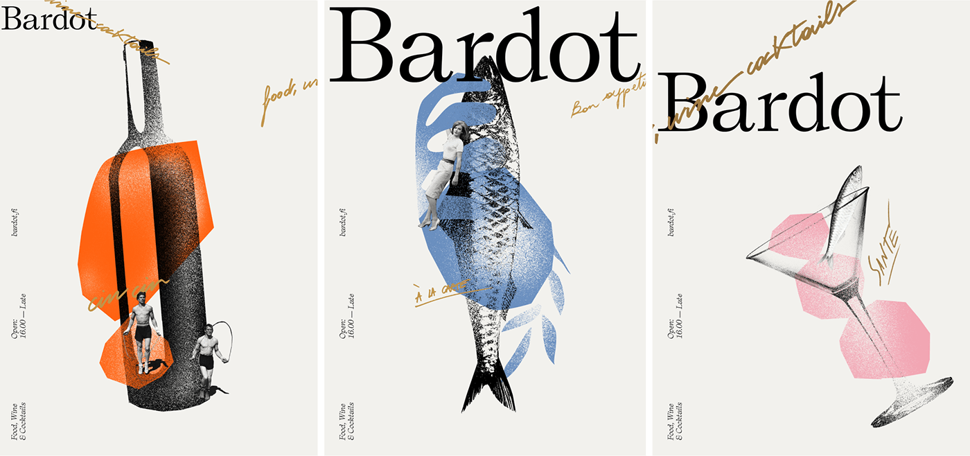 Bardot品牌餐厅海报设计
