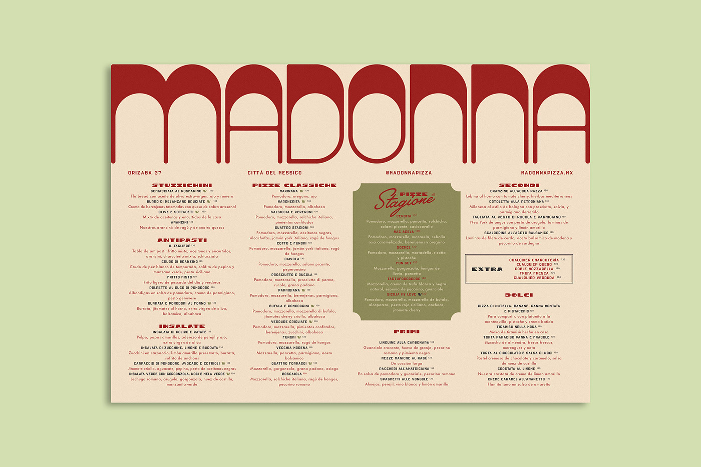Madonna披萨店品牌VI设计