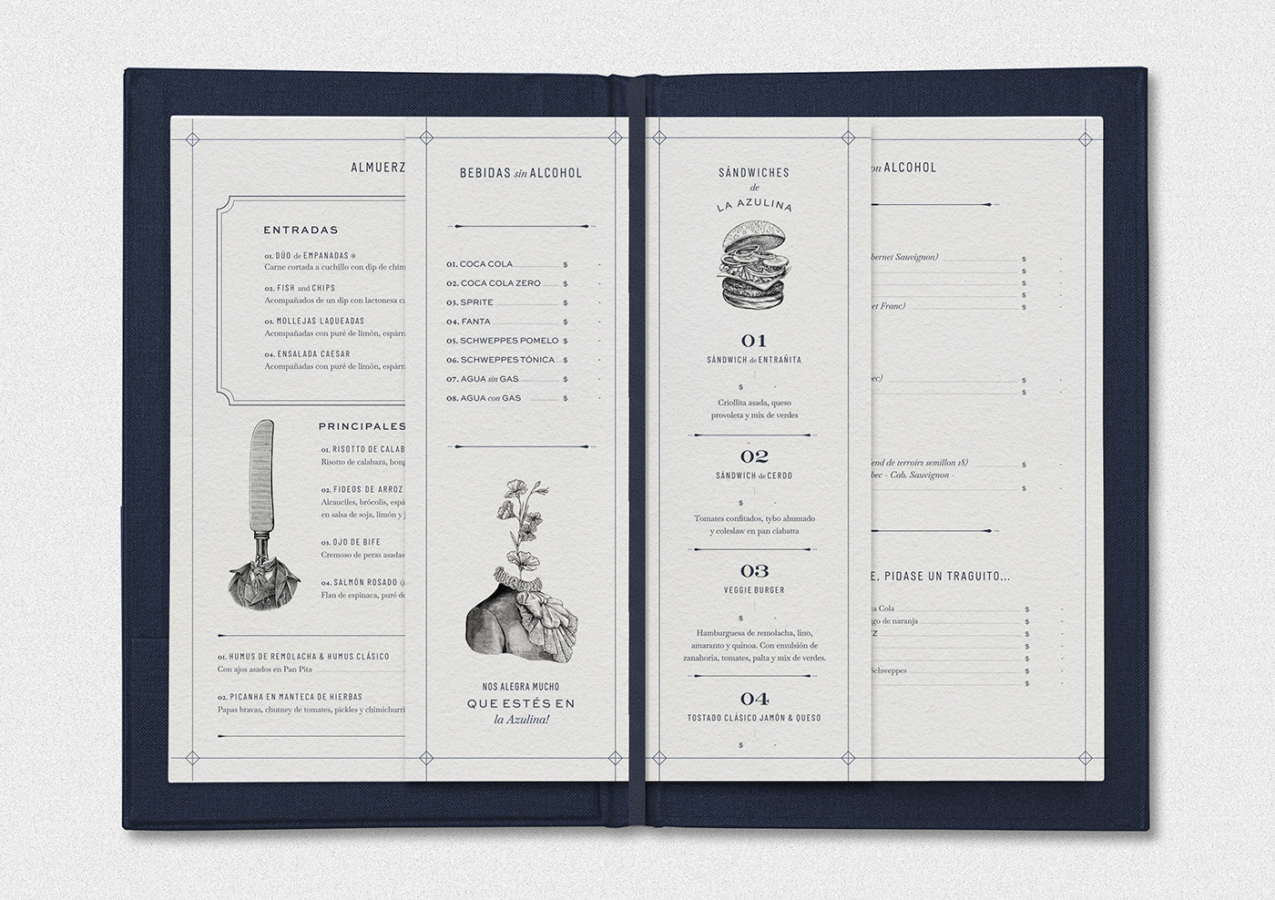 La Azulina主题餐厅品牌全案菜单设计